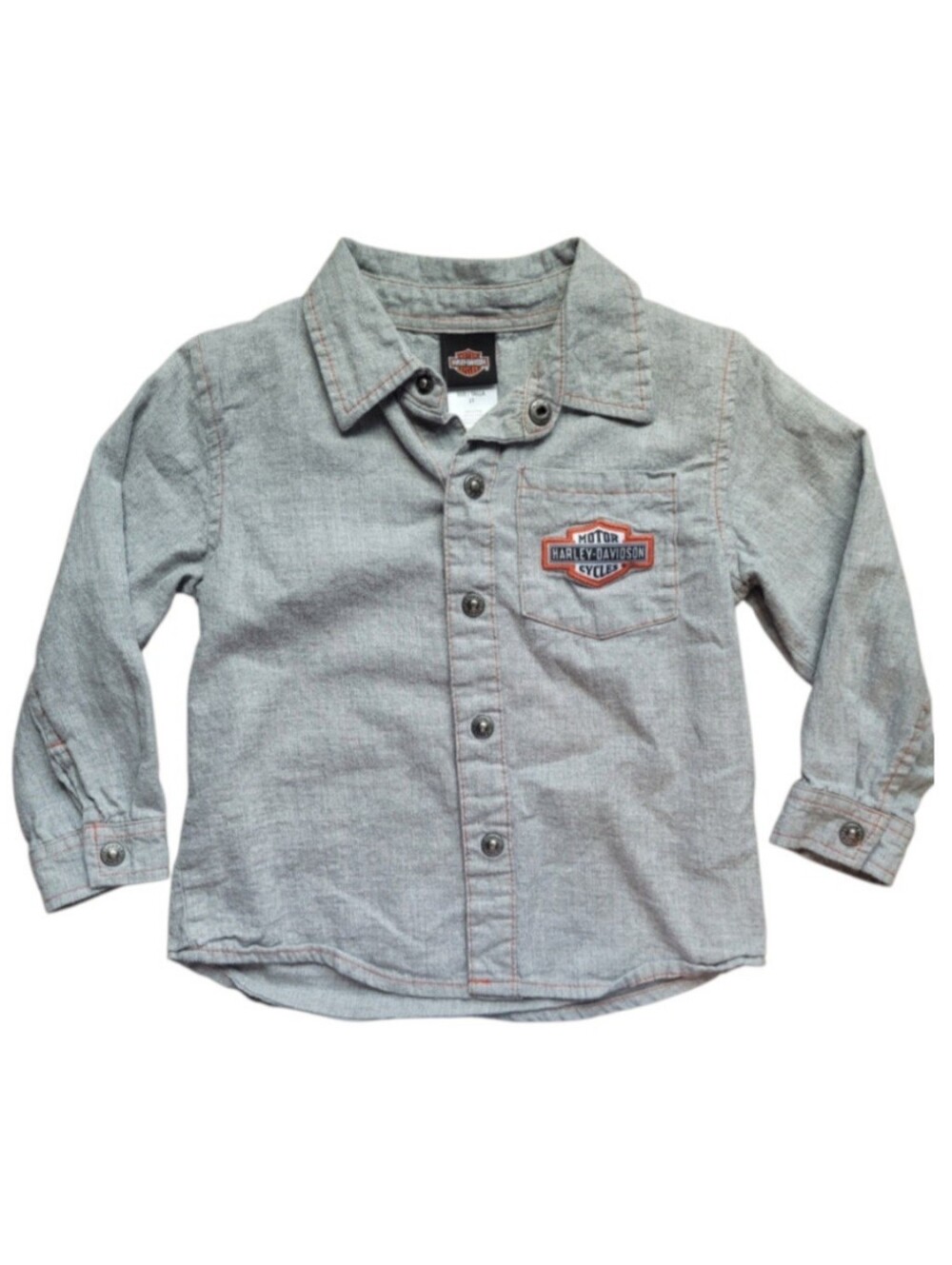 Harley-Davidson Boys 2T Long Sleeve Button Down Collared Shirt